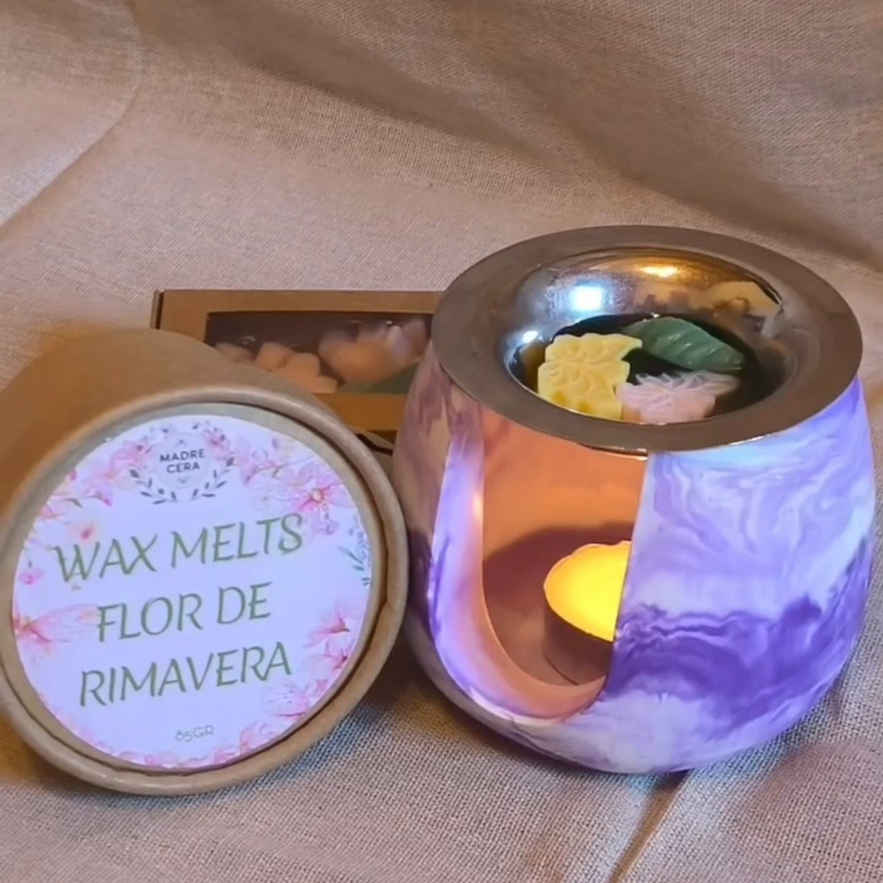 Pack quemador + wax melts 85gr a elegir aroma - MADRE CERA